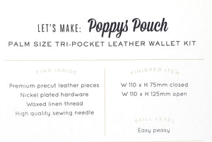 Hammered Leatherworks Kit : Poppy's Pouch