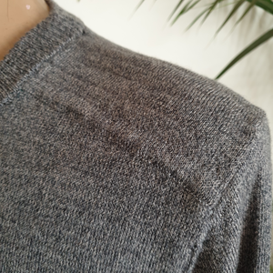 Berlin Crew neck Merino knit. Grey or Blue.