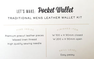 Hammered Leatherworks Kit : Pocket Wallet