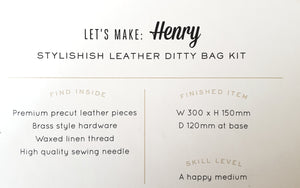 Hammered Leatherworks Kit : Henry Toiletries bag