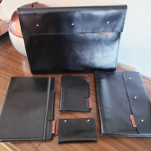 Black Leather Notepad Cover