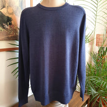 Load image into Gallery viewer, Berlin Crew neck Merino knit. Grey or Blue.
